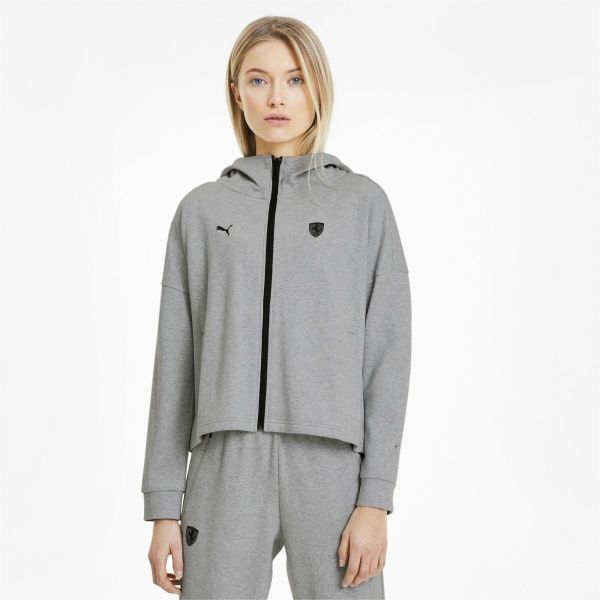 Джемпер Puma Ferrari Wmn Hooded Sweat Jkt 59613103 р. S серый