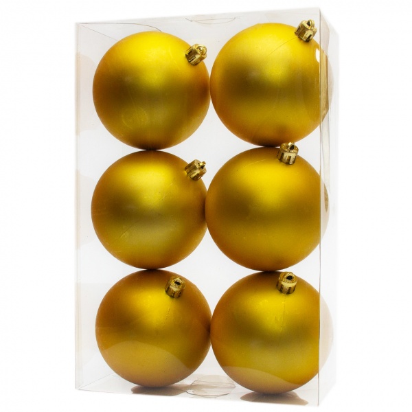 Набор елочных шаров Девилон 251185 d80 мм 6 шт./уп. 