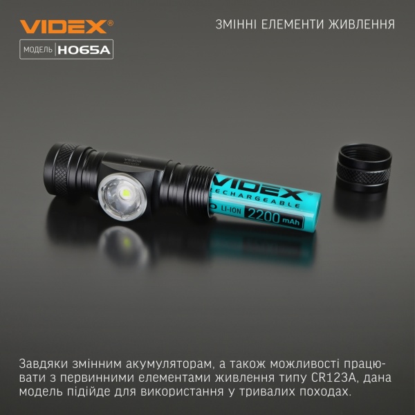 Фонарь налобный Videx светодиодный VLF-H065A 1200Lm 5000K