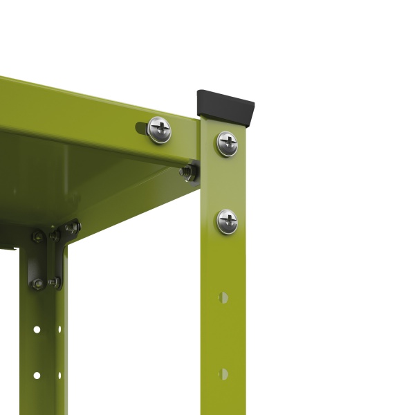 Стеллаж металлический Меткас РЕК салатовый 1500x750x300 мм металл полка 4 шт. краска 