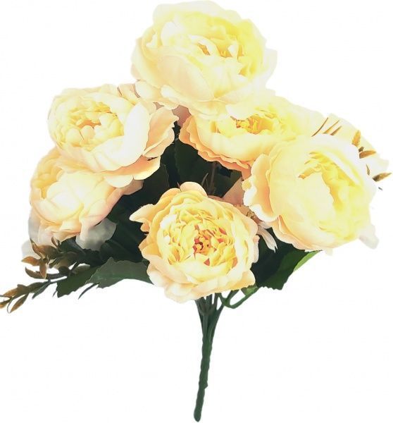 Букет роз пионов искусственных 7609 Цветы от королевы