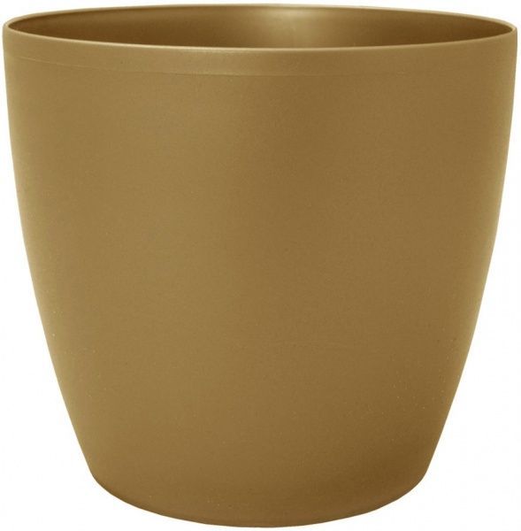 Горшок пластиковый Алеана Матильда круглый 0,3л бронзовый (113091) 