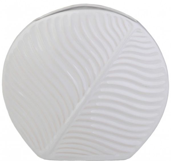 Ваза керамическая белая Флора пальмовый лист 2906-23 Eterna
