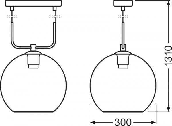 Світильник підвісний Ledvance Globe Pendant 1x60 Вт E27 сірий 
