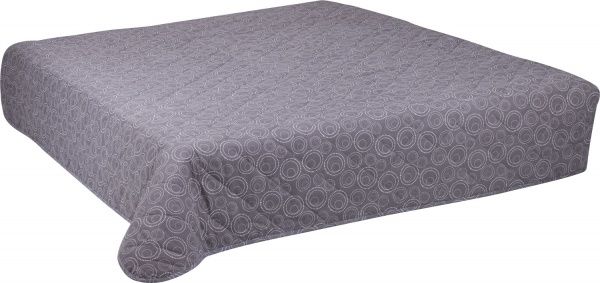 Покривало 140x220 см Zastelli сірий з персиковим 