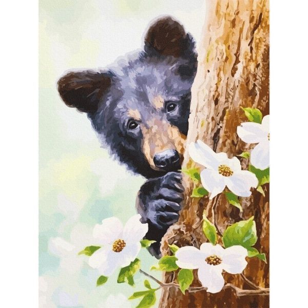 Холст на картоне с контуром Животные 7 30х40 см Rosa Start 