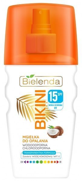 Спрей сонцезахисний Bielenda для волосся та обличчя Bikini Coconut SPF15 150 мл