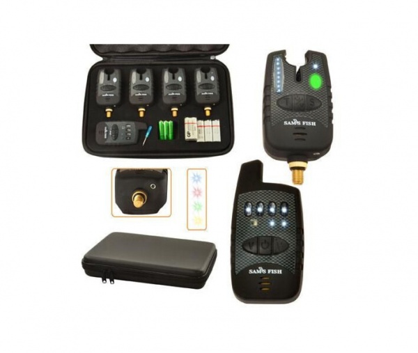 Сигнализатор поклевки Sam's Fish Набор в кейсе (с пейджером) 4+1 SF23657