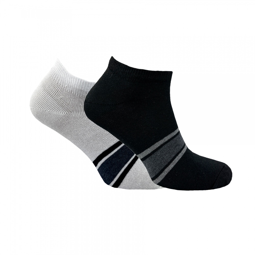 Набор носков мужских Premier Socks Эконом короткие однотонные р.29 черный/белый 2 шт.