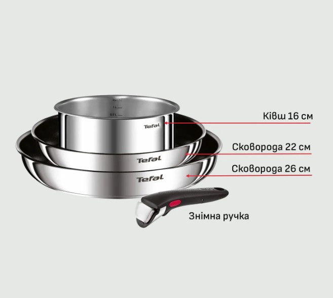 Набор посуды Tefal Ingenio Cook Eat 4 предмета L881S404
