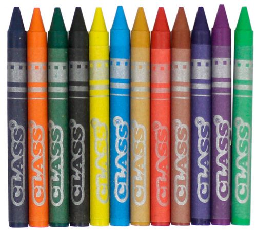 Мел восковый 12 цветов CLASS