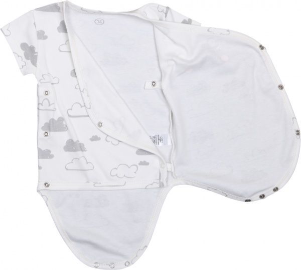 Комбинезон Фламинго боди ясельный Тучки р.74 молочно-серый 141-222-14 