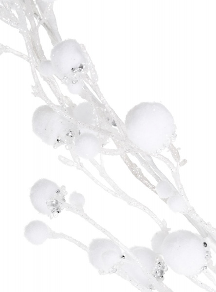 Декорация новогодняя Гирлянда с белыми снежками 150 см EPI-13A7309 