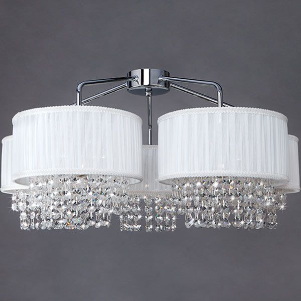 Люстра стельова Strotskis Aphrodite 5x40 Вт E14 хром/білий 246/5 