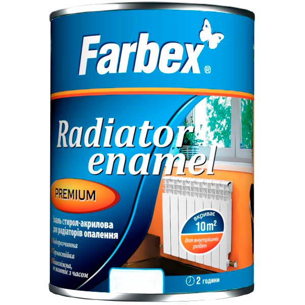 Эмаль Farbex для радиаторов отопления белый глянец 3л