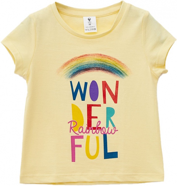 Футболка для дівчаток Роза р.110 жовтий 201018 