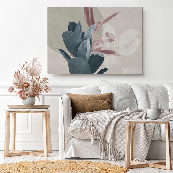 Картина на холсте Пастельные листья 110x80 см WS Holst 14082213 