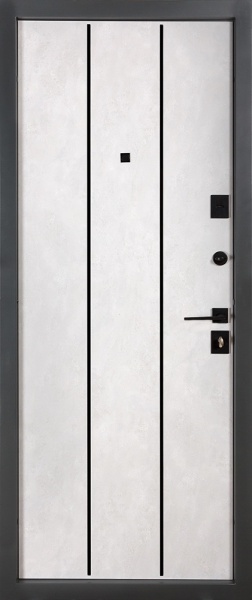 Дверь входная Булат Ультра (квадро) 535 бетон антрацит / бетон снежный 2050x950 мм правая
