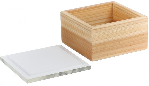 Скринька Мармур 14х14х8,5 см сірий