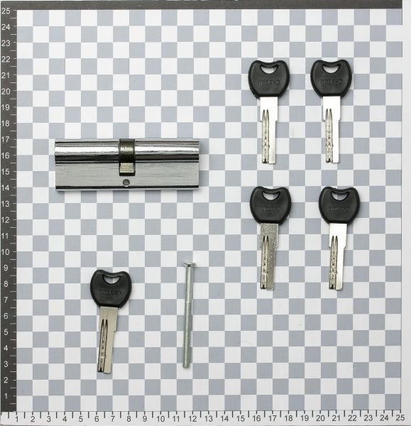 Цилиндр Bruno 45x45 ключ-ключ 90 мм хром