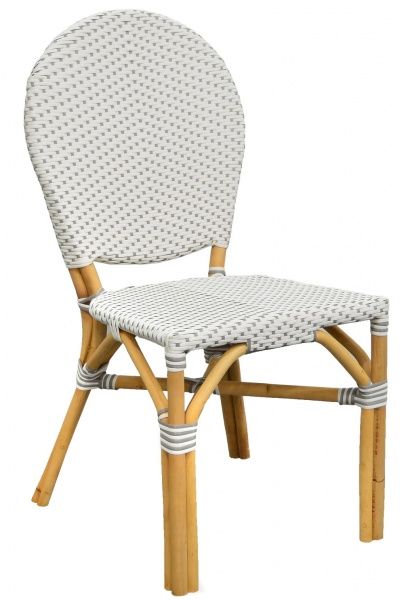 Стул Cruzo Лион 92x55x46 см серый с белым 