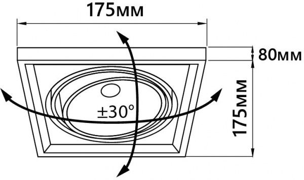 Светильник встраиваемый (Downlight) Feron AL201 Cardan LED 20 Вт 4000 К белый 