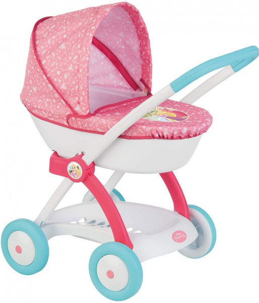 Коляска для кукол Smoby Disney Princess с люлькой и корзиной 254102