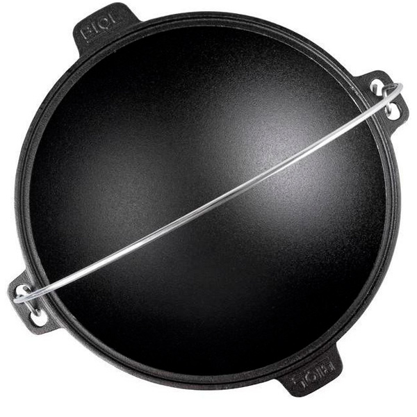 Казан Biol ø370 мм 220 мм 9 л татарський чавунний з дужкою та кришкою 0909