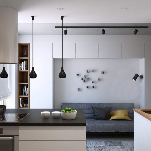 Світильник точковий LightMaster 35 Вт GU10 чорний із сріблястим LightMaster MLT101-1S MR16/GU 