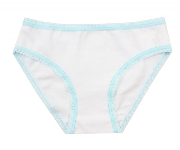 Трусы для девочки Luna Kids с мятным кантом р.128-134 белый 