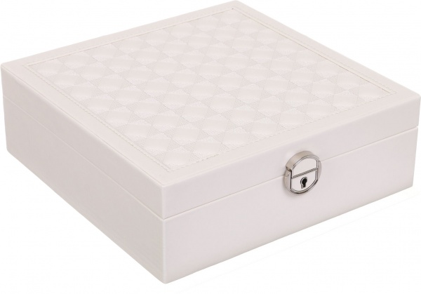 Скринька для прикрас Royal case 25,2х25,2х8,6 cм біла