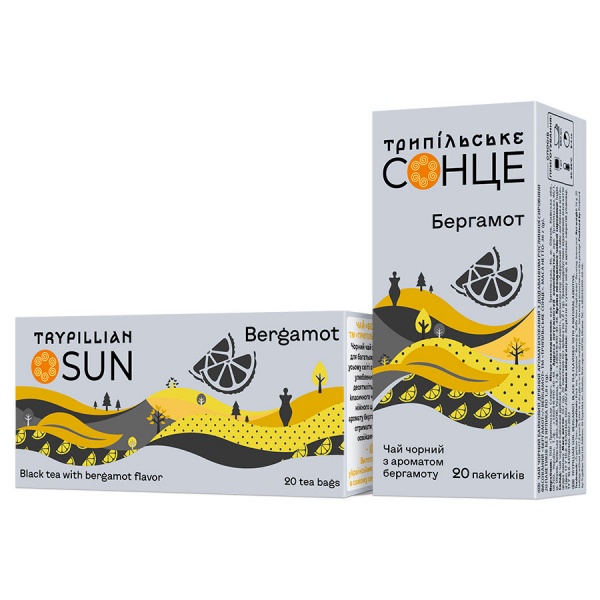 Чай черный Трипільське Сонце Бергамот 20 шт. 36 г 