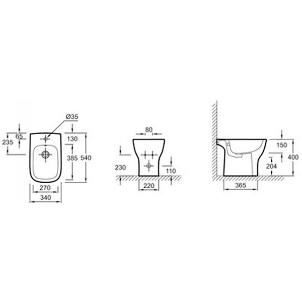 Біде підлогове Jacob Delafon Struktura EBC0002-00
