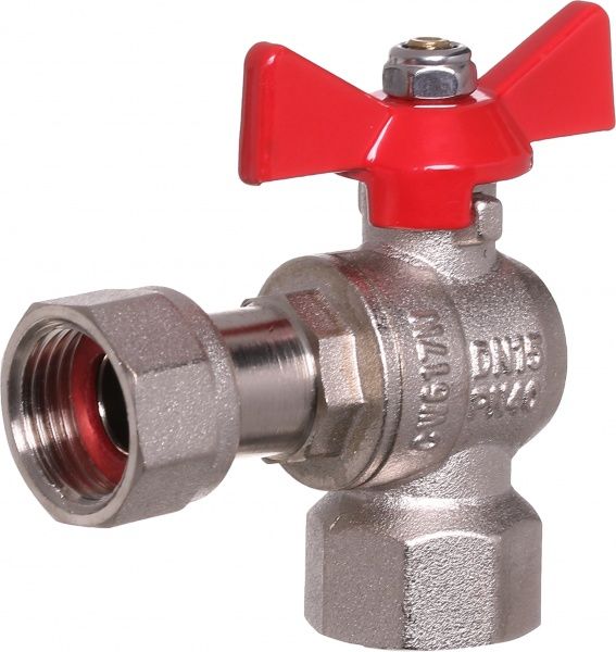 Кран шаровой Valtec угловой с накидной гайкой 1/2 