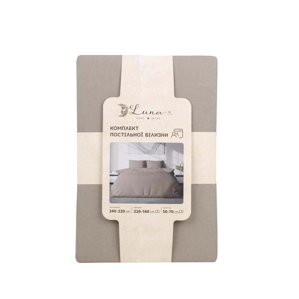 Комплект постельного белья Mono семейный мокко Luna