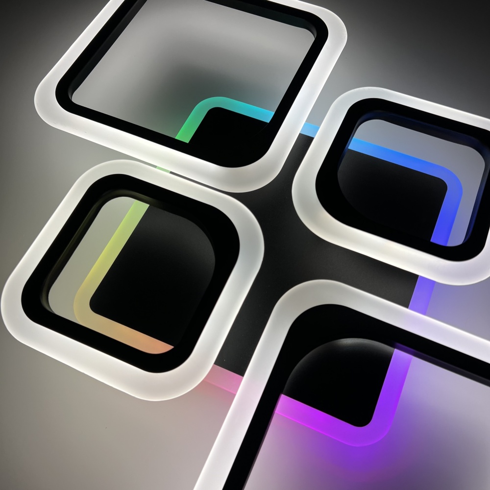 Люстра світлодіодна Luminaria 90 Вт LED-модуль чорний OVAL RGB 90W 5S BLACK