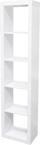 Полиця для книг Inteo Кубус МІКС 1х5 438x1854x290 мм білий 