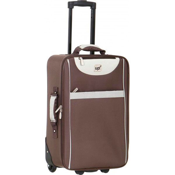 Чемодан Underprice 1022NC коричневый с бежевым 61x40x20 см