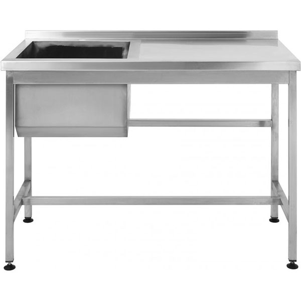 Стол производственный с ванной Tehma 1200x600x850 мм нержавеющая сталь
