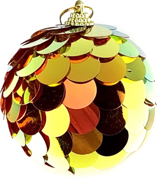 Куля пінопластова Диско-стайл d 80 мм золотий SDA215208G