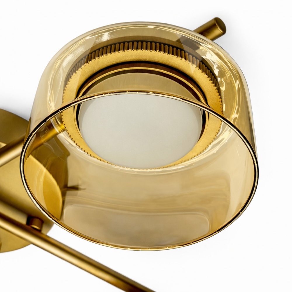 Люстра потолочная LIGHT SET DUSHA MS228 4x12 Вт GX53 золото/янтарь