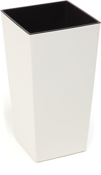 Горшок пластиковый Lamela Финезия квадратный 19,5л кремовый 