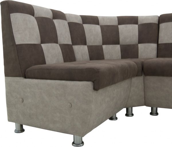 Уголок кухонный Кедр Лайт шахматка коричневый бежевый