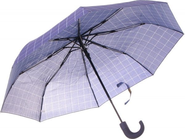 Парасолька Візерунок прямокутний, складна, автомат синій 