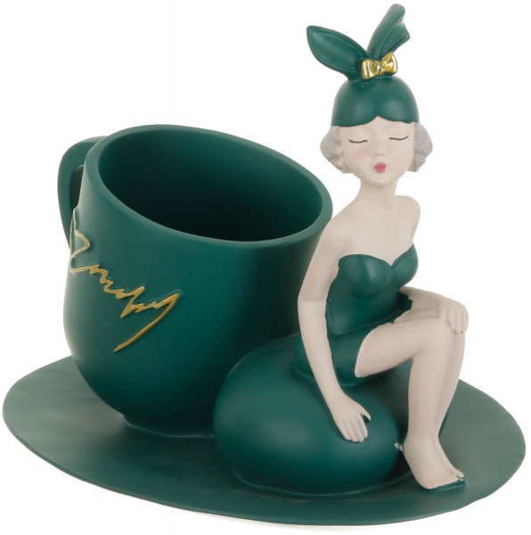 Статуэтка Винная рюмка зеленая