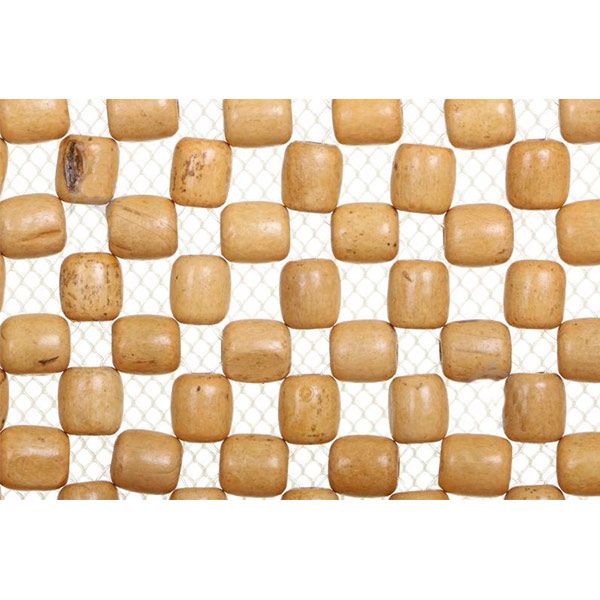 Накидка на сидіння велюровий вставка масажер на деревянных бусах 127x39 см CarCommerce бежевий