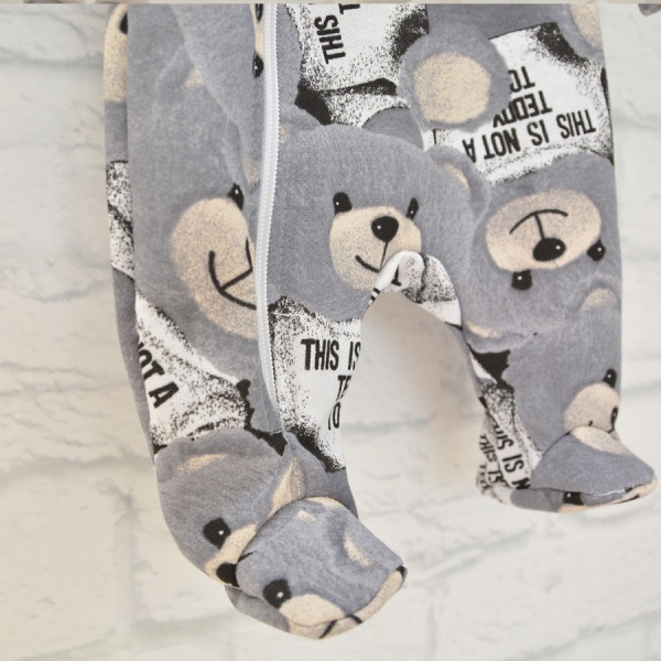 Человечек унисекс Blanka Медвежонок р.74 серый 110020 