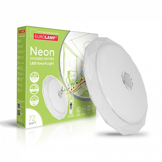 Світильник світлодіодний Eurolamp Neon RGB білий 3000-6500 К LED-ESL-72W-N5