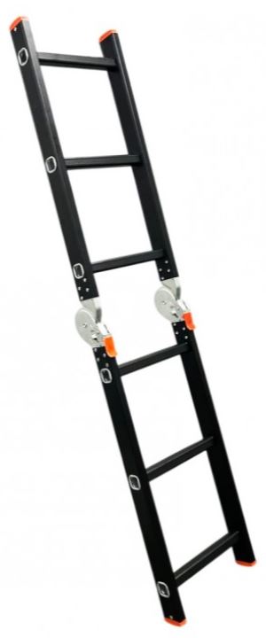 Лестница телескопическая GTM раскладная анодированный алюминий 0.87-2.9м