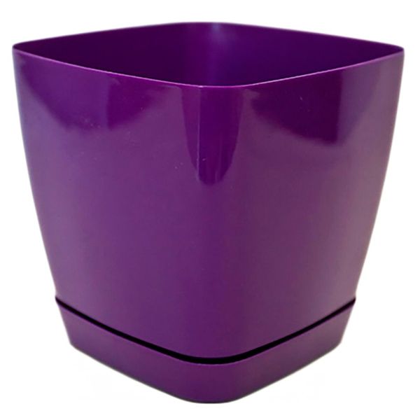 Вазон пластиковий Form Plastic Тоскана Квадро-17 квадратний 3,7л фіолетовий 